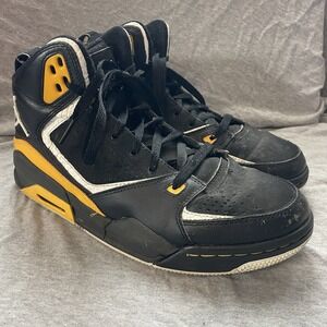 Nike Air Jordan Flight 454050-035 8.5 Black Yellow University Gold